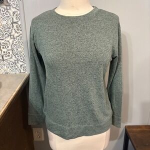 Nally & Millie Teal Blue and Grey Heather Open Back Sweater‎ (Women's Small)
